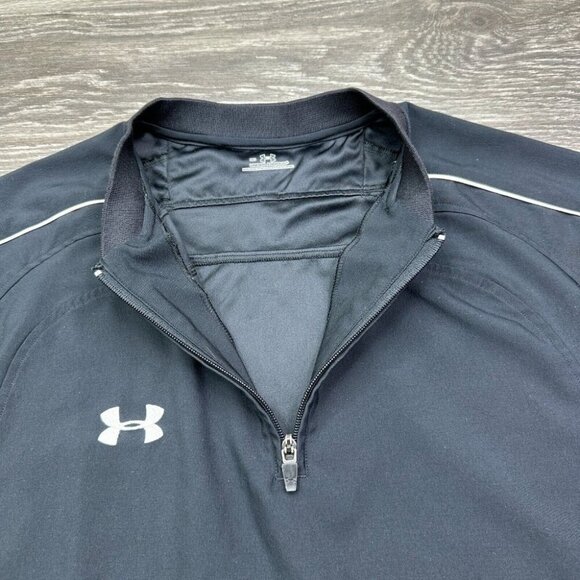 Under Armour Cage Jacket Men's Medium Black Long Sleeve Baseball Coach - Picture 5 of 16